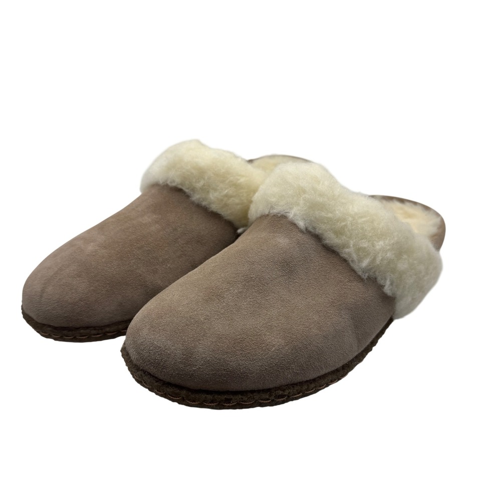 Sorel Nakiska Scuff Quarry Suede Faux Fur Slippers NL3655-264 Women's 7